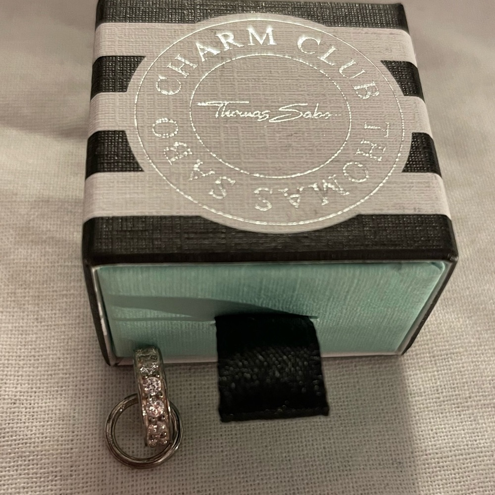 Thomas Sabo Silver Crystal Circle Charm
